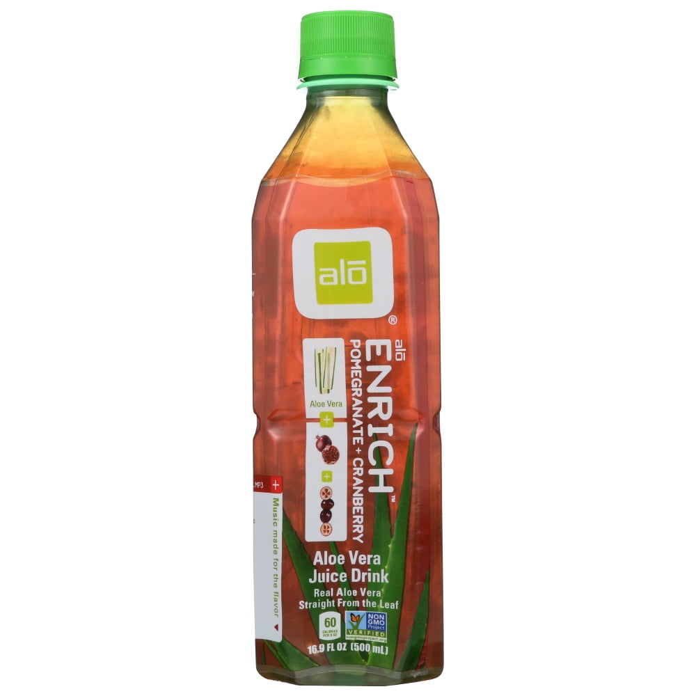 Alo Original Enrich Aloe Vera Juice Drink Pomegranate And Cranberry, 16