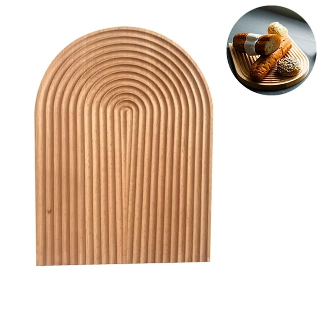 Bandeja de madera de haya estilo japonés con forma de remolino para pan y postre, tabla de cortar de madera, decoración para cocina y hogar