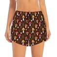 thumbnail image 2 of Picia Woodland Mushroom with Flowers and Berries Pattern Women's 2 in 1 Athletic Running Shorts High Waisted Workout Casual Gym Sweat Shorts with Comfy Liner Zipper Pockets-Small, 2 of 9