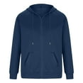 thumbnail image 3 of ZVNAΖH Men's Full Zip Front Hoodies Casual Drawstring Hooded Sweatshirt Soft Fleece Jacket Coat with Kangaroo Pocket, 3 of 5