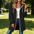 thumbnail image 2 of Zip up Long Sleeve Hoodies for Women, Oversized Tunic Tops for Women Comfort Sweatshirt Cute Hoodies Jackets Casual Athletic Women Hooded Top Chic Tops,Black,S, 2 of 5