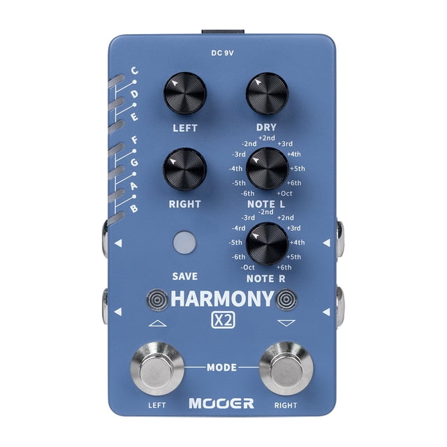 Pedal de efectos de guitarra Harmonizer MOOER Harmony X2 12 tonos