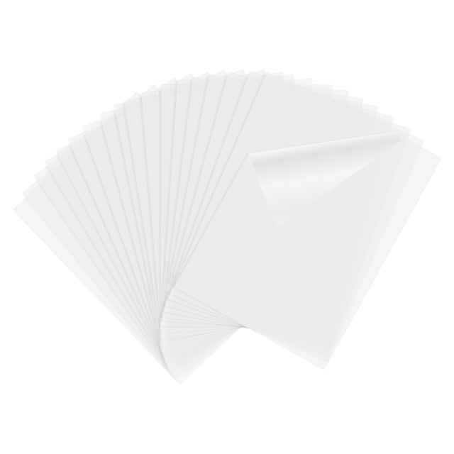 Uxcell 20Pcs Hojas de acetato transparente, 8.3x5.8inch 0.2mm de grosor