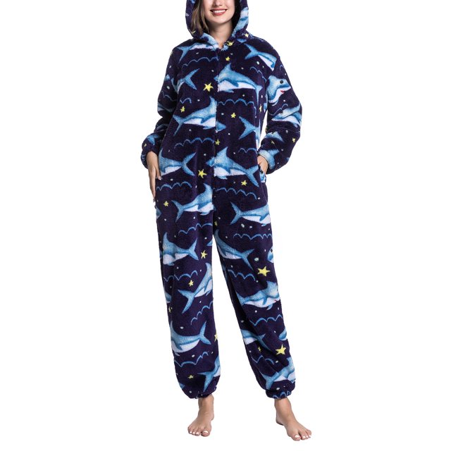 Pijamas De Una Pieza Para Adultos Jammies Con Capucha Estampado De Patrones De Dibujos Animados Mantenga El Calor Mangas Largas Pijamas De Una Pieza Para El Hogar Tipo 5 XL ANGGREK No