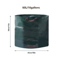 thumbnail image 2 of 3PCS 27Gal Reusable Waste Bag for Garden Yard Lawn Patio, Foldable Outdoor Leaves Grass Clippings Debris Trash Bags, Freestanding Container Bag with 4 Reinforced Handles for Trimming Plant, 2 of 16