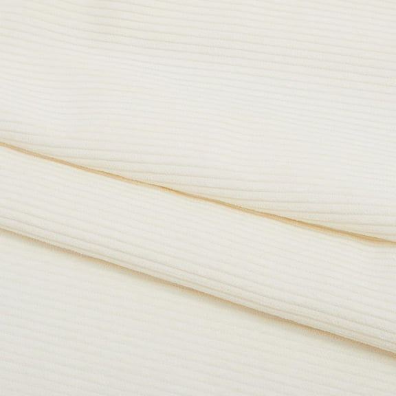 61x39 Inch Corduroy Fabric Solid Plain Thick Polyester Sewing Material Soft Quilting Upholstery Fabric for Clothing Sofa Pillow DIY Crafts Garment Accessories Milky White DIY