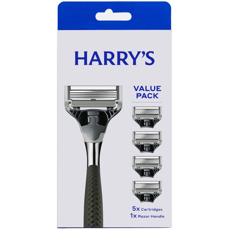 Harry's Chrome Men's Razor Multipack with Ink Chrome Handle + 5
