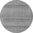 thumbnail image 1 of Ahgly Company Indoor Round Abstract Gray Modern Area Rugs, 6' Round, 1 of 4