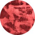 thumbnail image 1 of Ahgly Company Machine Washable Indoor Round Abstract Red Modern Area Rugs, 7' Round, 1 of 4