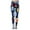 Blue, variant on Shadoumai Women's High Waisted Yoga Pants Athletic Sports Running Leggings Full Length Tummy Control Printable