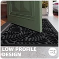 thumbnail image 4 of OEAKAY Outdoor Doormat 17"x29", Non Slip Welcome Mat, Low Pile Dirt Trapper Front Door Mat Outside, Heavy Duty Outdoor Mat for Front Doors, Black, 4 of 6