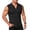 Black, variant on Workout Tank Men's Summer V Neck Solid Vertical Sleeveless Casual Outdoor Tunic Jacket White M