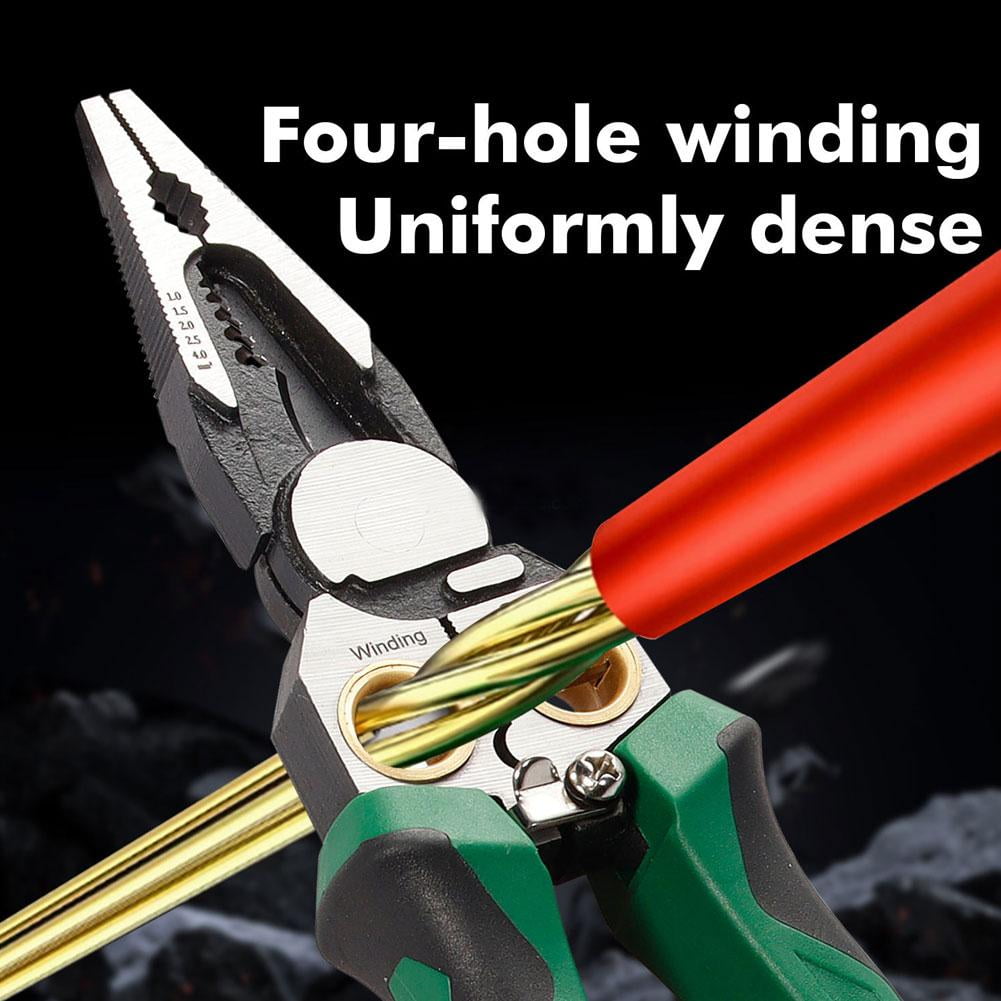 8 in 1 Wire Stripper with Voltage Tester,New Heavy Duty Wire Stripper Pliers,Tester Hot/Neutral Wires,Multifunctional Electric WireStripping Tool Electrical Pliers for Cutting and Splitting