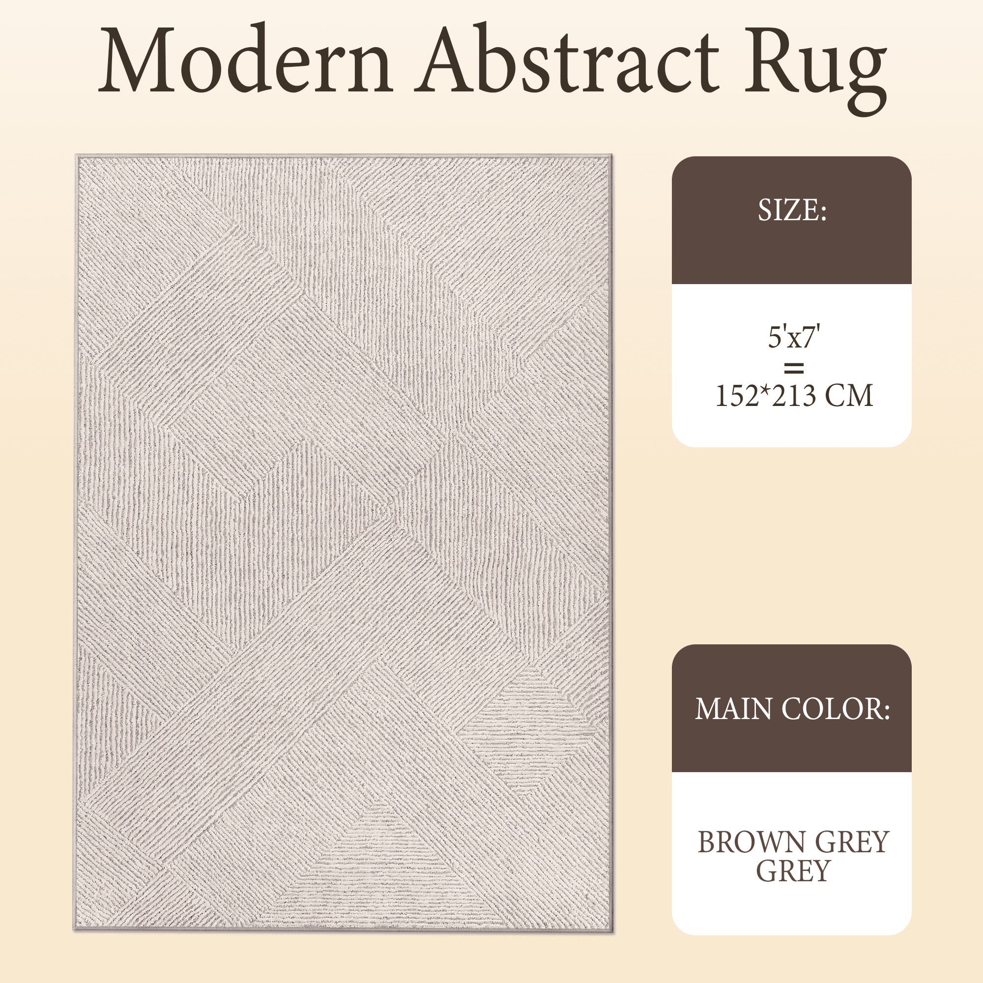 Area Rug, Washable Non-Slip Synthetic Latex Backing Carpet, Pet Friendly Low Pile Rug for Living Room Bedroom Entryway