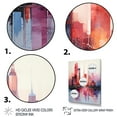 thumbnail image 3 of Designart "Skyscrapers of New York City in Pink & Blue V" Architecture Canvas Wall Art - Industrial Pink Skyscrapers Entryway Wall Art, 3 of 6