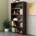 thumbnail image 3 of Pemberly Row Engineered Wood 5-Shelf Bookcase in Noble Elm/Brown, 3 of 6