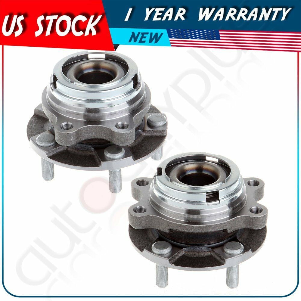 2 New Brand Front Left or Right Wheel Hub Bearing Assembly For Nissan