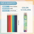 thumbnail image 2 of Uxcell 12 Colors Coloring Pencils Set, Soft Core Colored Pencils Hexagonal Shape Coloring Drawing Pencil (Green Bucket), 2 of 5