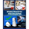 thumbnail image 2 of Vertical Stand for PS5 Slim Video Games Accessories Stand for PS5 Console Disc and Digital Edition Vertical Stand, 2 of 7