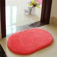 thumbnail image 2 of Matsuzay Alfombrilla antideslizante para baño, alfombra para puerta ovalada de terciopelo ártico, absorbente y resistente al desgaste, alfombrilla Juegos de accesorios de baño rojo Matsuzay HA0065-04, 2 of 6