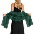 thumbnail image 4 of Women Sheer Chiffon Shawl Wrap Lightweight Scarf Elegant Evening Cover Up Soft Breathable Long Scarf for Dress Formal Party Wedding Beach Sunscreen Wrap Fashion Accessory Gift Idea, 4 of 8