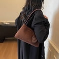 thumbnail image 3 of MDUKONU Suede Shoulder Bag for Women, Leather Handbags Tote Bag, Elegant Clutch Top Handle Satchel Purse Work Travel, 3 of 3