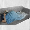 thumbnail image 6 of Ombre Soft Flannel Fleece Blanket, Skyscapee in the Spring View Tropical Blue Inspired Vivid Colored Modern Design Print, Cozy Plush for Indoor and Outdoor Use, 60" x 80", Blue White, by Ambesonne, 6 of 6