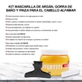 thumbnail image 2 of Mascarilla Capilar de Argán Nefertiti 350g + Gorro de Baño y Pinza para Cabello Alfamar | Hidrata, repara y suaviza | Cabello brillante, manejable y sin frizz12, 2 of 5