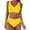 Yellow, variant on TOWED22 Womens High Waisted Bikini Sets Tummy Control Bathing Suits Halter Two Piece Swimsuit Modest Bikini（Black,L）