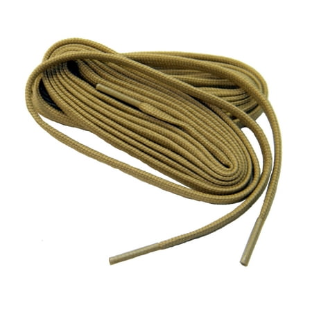 

Tan (Sand) 54 Inch 137 cm Long lasting Narrow style flat oxford boot shoelaces 6mm wide (2 pair pack)