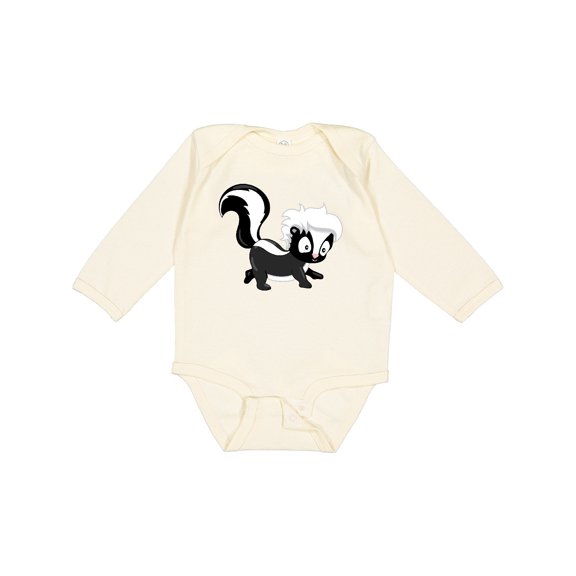 Inktastic Cute Woodland Animal Skunk Boys or Girls Long Sleeve Baby Bodysuit
