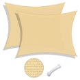 thumbnail image 1 of Yescom 2 Packs 12'x'16' Rectangle Sun Shade Sail Beige UV Top Outdoor Canopy Patio Lawn Yescom Modern, 1 of 10
