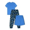 thumbnail image 2 of Wonder Nation Boys Short Sleeve Top, Shorts, and Jogger Pants 3-Piece Sleep Pajama Set, Sizes 4-16 Husky, 2 of 6