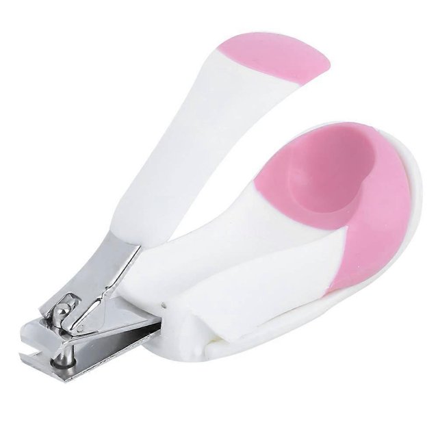Cortaúñas portátil de acero inoxidable para bebés, duradero, ideal para niños, bebés, ancianos y bebés (rosa)