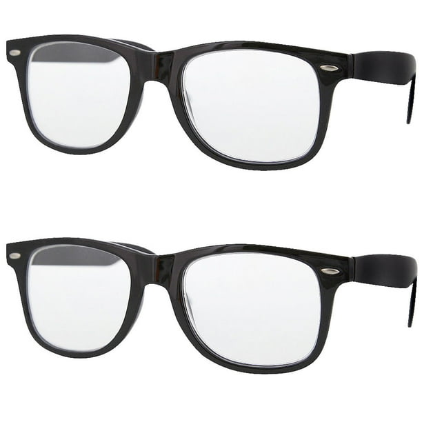 grinderPUNCH 2 Pair Value Lot Clear Lens for Men Women Square Frame
