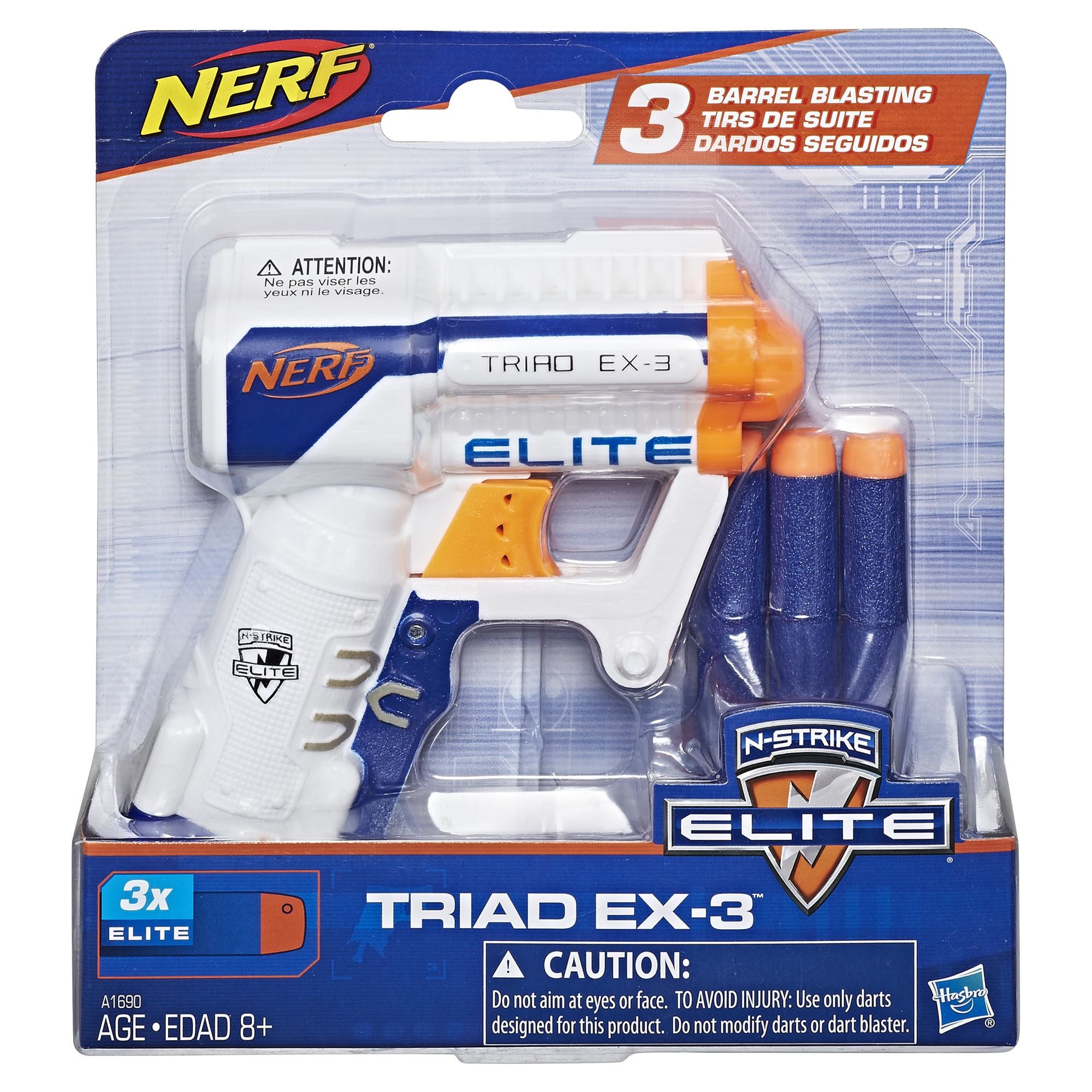 Nerf N-Strike Elite Triad EX-3 Blaster with 3 Nerf Elite Darts - image 2 of 2
