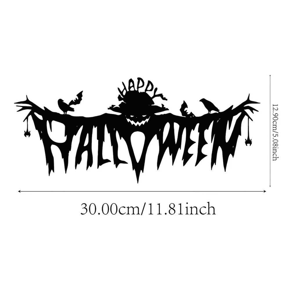 Gothic Halloween Metal Wall Art Decor for Living Room Bedroom Spooky Indoor Gothic Accents Horror Theme Party