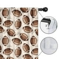 thumbnail image 4 of Blackout Kids Curtains,Brown Footballs on Beige Pattern Childrens Insulated Curtains Set Of 2,Bedroom Essentials,Toddler Room Decor 42"x63", 4 of 5