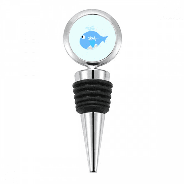 Whale Abysmal Sea Art Deco Fashion Bottle Stopper Stainless Steel Rubber Reusable