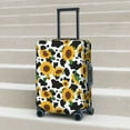 thumbnail image 2 of Lsque Cute Cow Print Sunflower D Printed Luggage Cover, Travel Luggage Protector,Scratch and Dirt Resistant, Fits 18-32 Inch Luggage - Large, 2 of 9