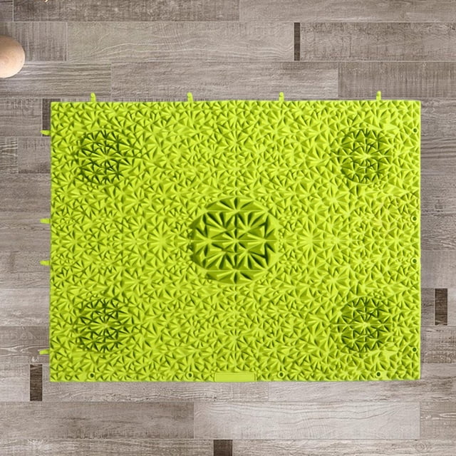 Cojín para de pies con acupuntura estera de reflexología físico para pies verde Sharpla Almohadilla para masaje de pies