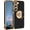 Black, variant on for Samsung Galaxy S23 Case with Ring Stand, [360° Rotatable Ring Holder Magnetic Kickstand] [Shiny Plating Gold Edge] Slim Soft TPU Shockproof Protective Cover Case for Women Men, Black