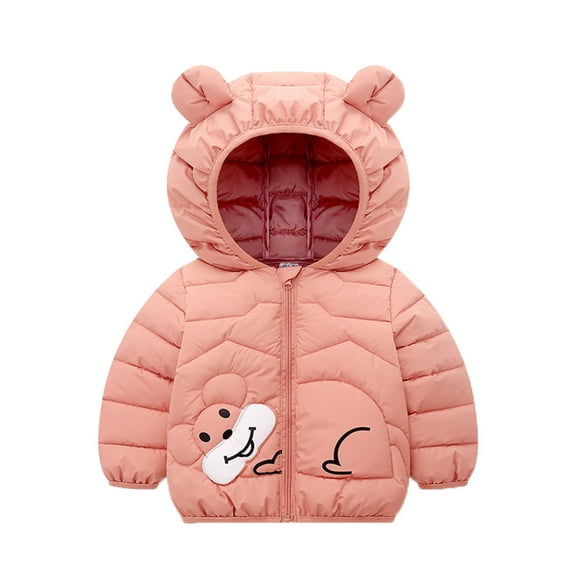 dmqupv Baby Girl Coats 12-18 Months Toddler Boys Girls Winter Windproof Cartoon Mouse Lightweight Girls Winter Coat Pink 12-18 Months