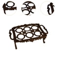 thumbnail image 6 of Dualoai Cast Holder Rack Desktop Egg Storage Countertop Rustic for 6 Eggs Decor, 6 of 9