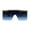 Gold Navy, variant on Rhinestone Jewel Brow Line High Temple Half Rim Flat Top Sunglasses Gold Solid Black
