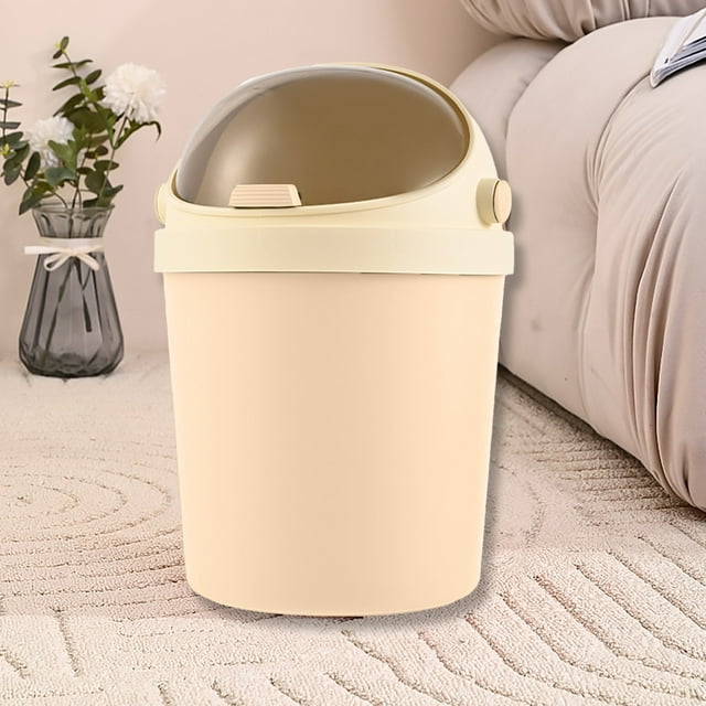 Trash Can Cute Clutter Bin Student Dormitory Family Trash Can With Lid Living Room Waste Kitchen Bathroom