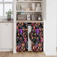 thumbnail image 6 of Watercolor Flowers Kitchen Curtain for Berdoom Living Room Cafe 45 Inch Length, Retro Spring Floral Botanical Leaves Black Tiers Curtains Light Filtering Drapes Window Treatment 2 Panels 52"Wx45"L, 6 of 8