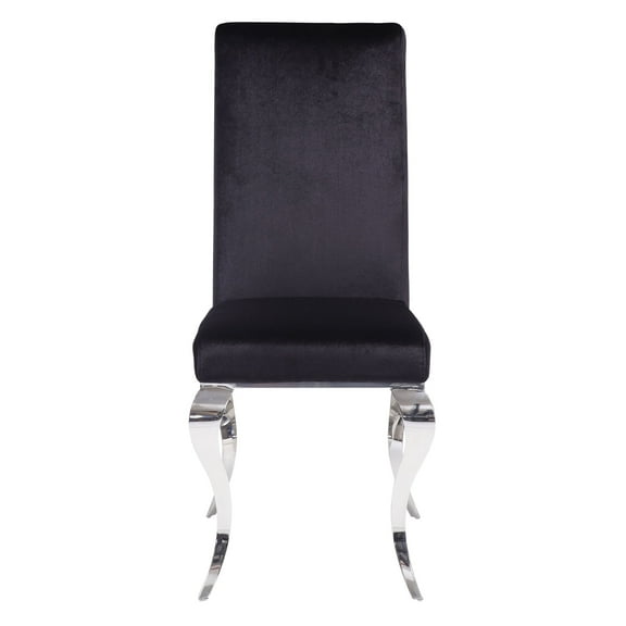 Newboti Furniture Black and Chrome Tight Back Side Chairs (Set of 2) 22453