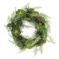thumbnail image 2 of Melrose 22" Unlit Green/Red Hens with Chicks Succulent Plant Artificial Spring Wreath, 2 of 2