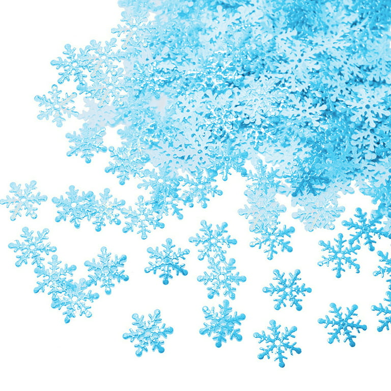 Great Choice Products Snowflake Teal Silver Party-Decorations Frozen Paper- Confetti - 100Pcs Glitter Teal Blue Silver Christmas Table Confetti,Wint…